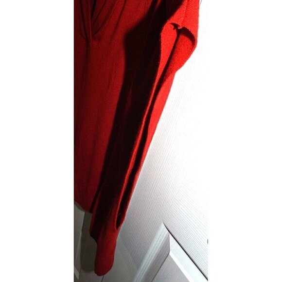 Chico's Travelers Collection S/M Red Knit Vest Layering Lagenlook - Picture 4 of 4